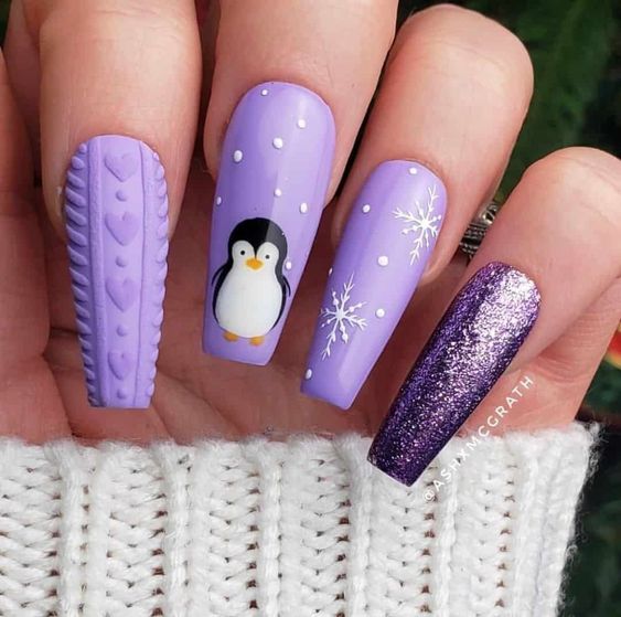 19 ideas de uñas largas de invierno para 2023-2024