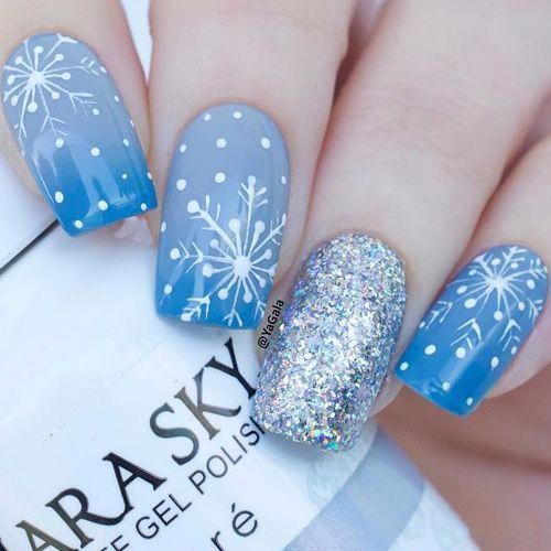 15 Snowflake-Inspired Winter Nail Art Ideas for 2023-2024