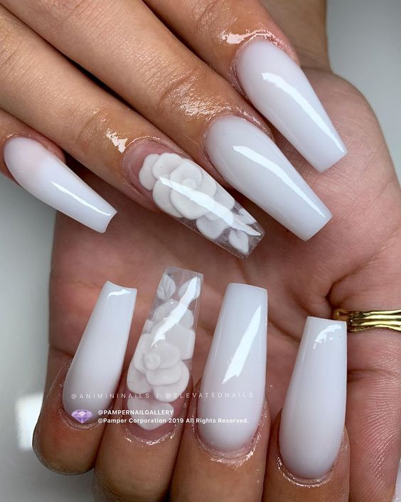 17 Elegant White Nail Designs for Winter 2023-2024