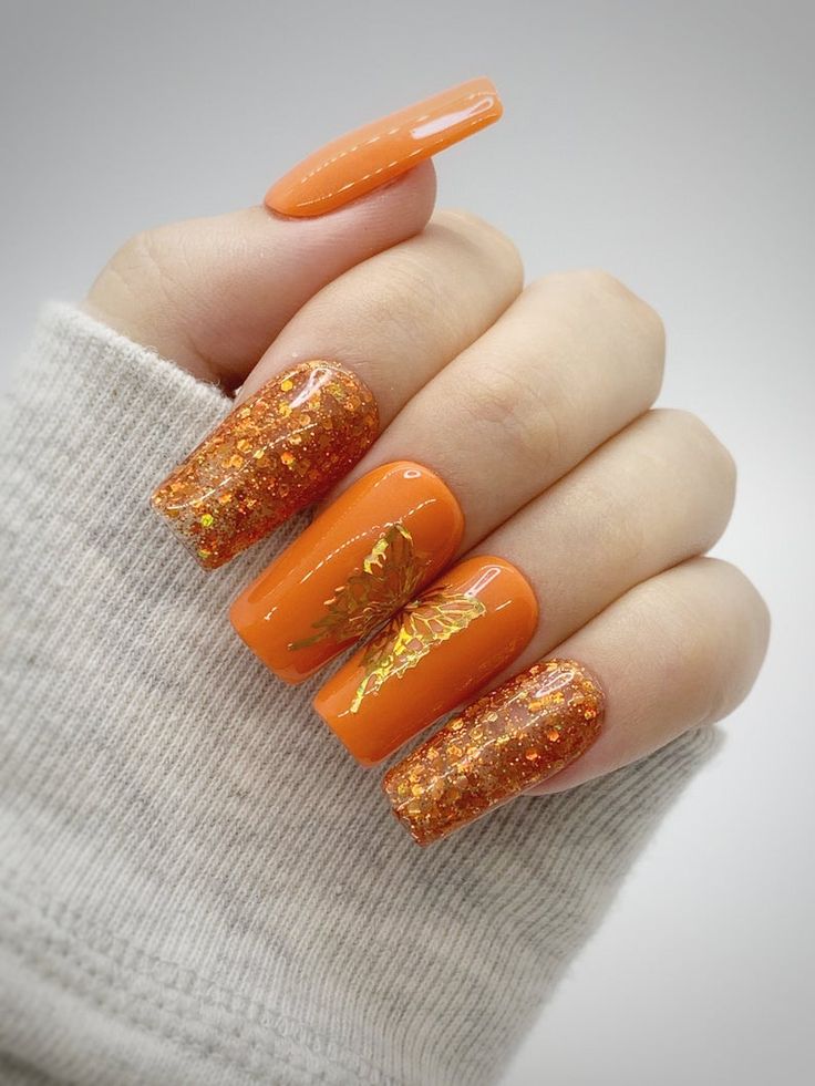 15 Vibrant Orange Nail Ideas for Winter 2023-2024