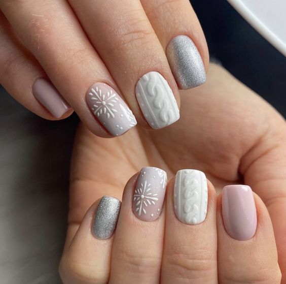 15 Snowflake-Inspired Winter Nail Art Ideas for 2023-2024