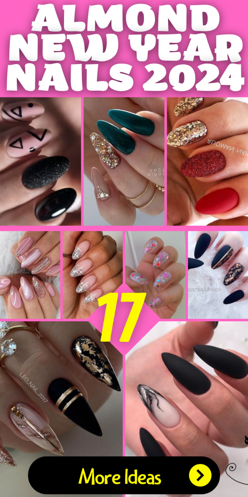 Almond New Year Nails 2024: 17 Elegant Ideas to Sparkle