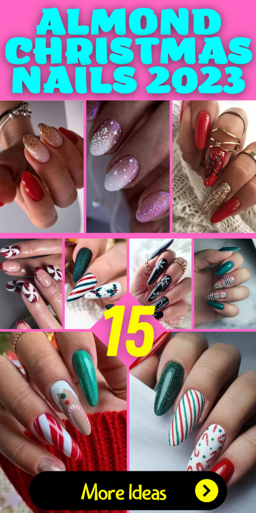 Festive Almond Christmas Nails 2023: 15 Ideas for a Merry Holiday Look