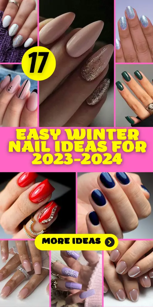 17 ideas sencillas de uñas de invierno para 2023-2024