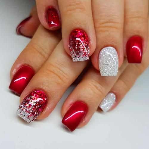 Short New Year's Nails in Red for 2024: 15 Festive Ideas