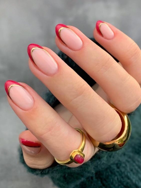 Short New Year's Nails in Red for 2024: 15 Festive Ideas