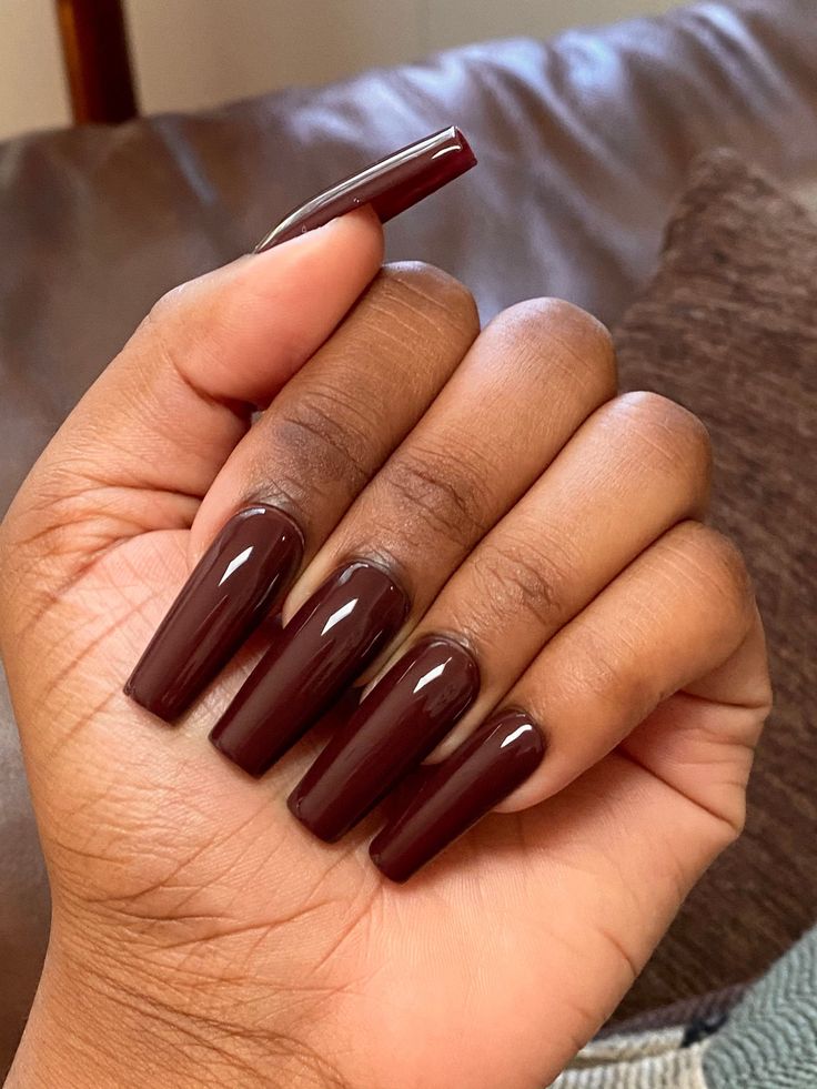 17 Cozy Winter Nail Ideas in Brown Shades for 2023-2024