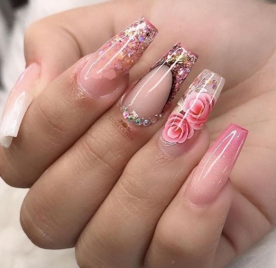 Rose Winter Nails 2023-2024: 17 Lovely Ideas