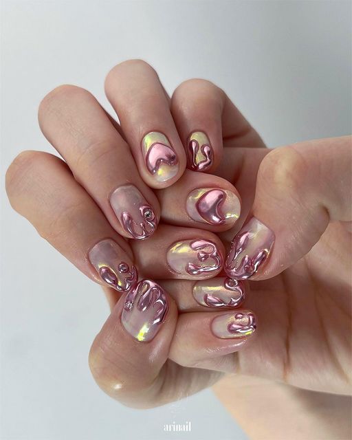 Rose Winter Nails 2023-2024: 17 Lovely Ideas