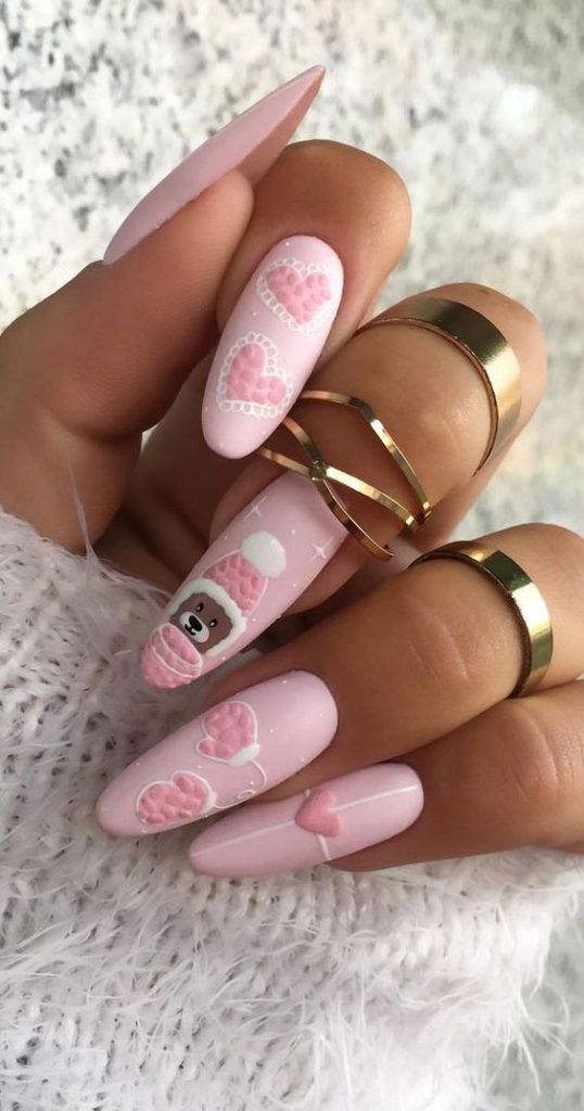 Rose Winter Nails 2023-2024: 17 Lovely Ideas