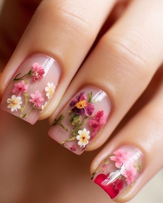 Rose Winter Nails 2023-2024: 17 Lovely Ideas