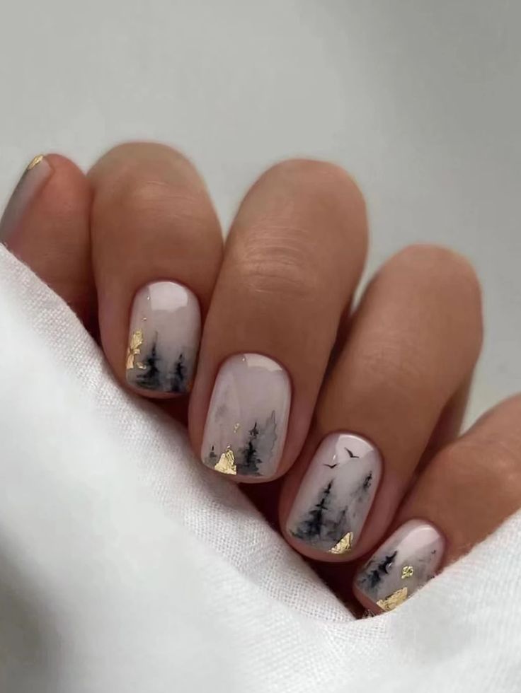 Uñas Acrílicas Cortas Invierno 2023-2024: 15 Ideas De Moda