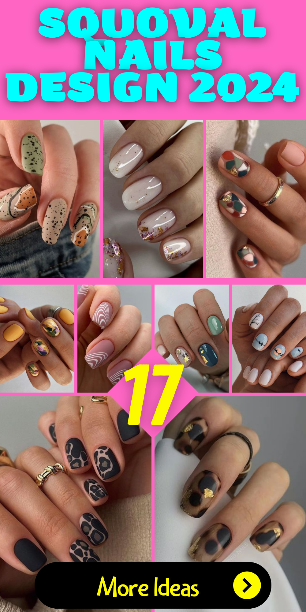 Squoval Nail Designs 2024 Chic Trends for Stylish Art & Classy Tips