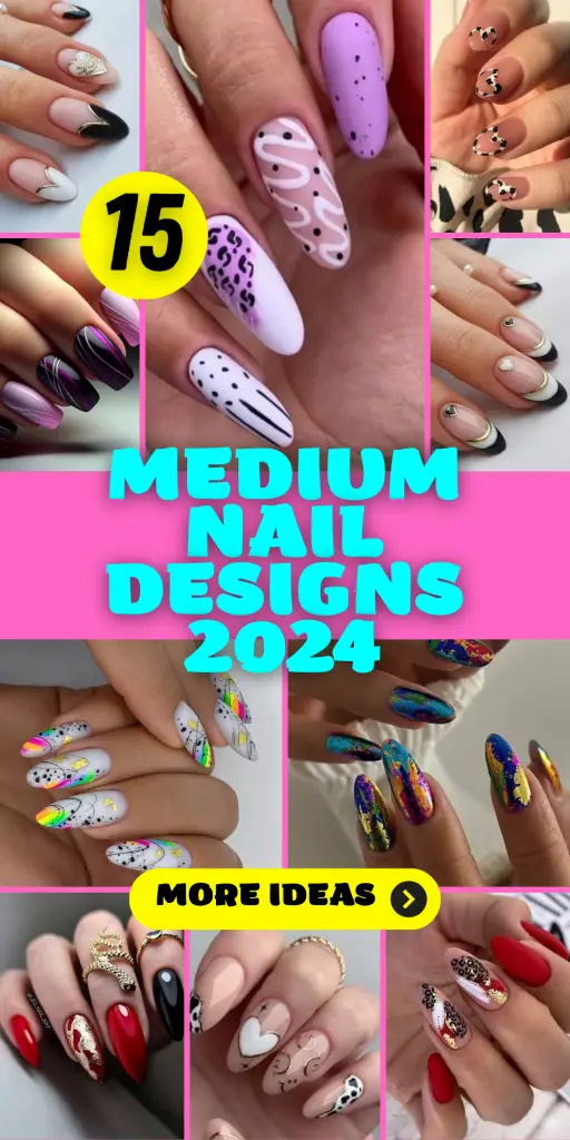 Embracing Elegance with Medium Nail Designs of 2024