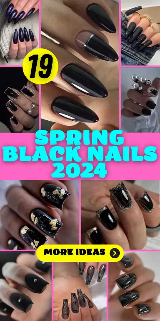 Elegance Meets Edge: Spring Black Nails 2024 Trend Guide
