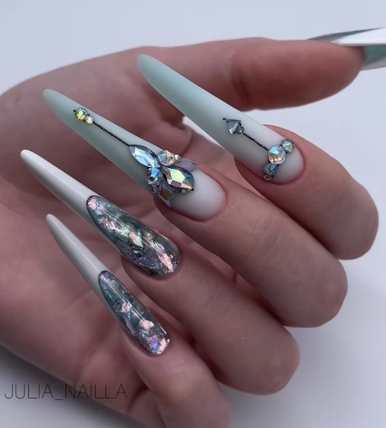 Spring Nails with Rhinestone 2024: A Dazzling Trend to Embrace