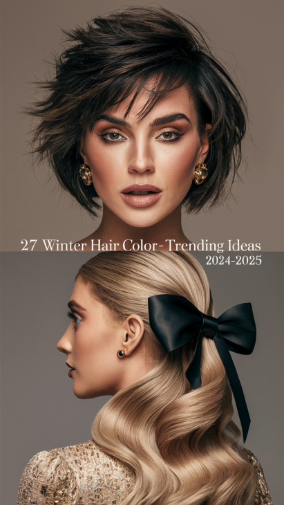 Winter Hair Color And Hairstyle Trends Bold Contrasts