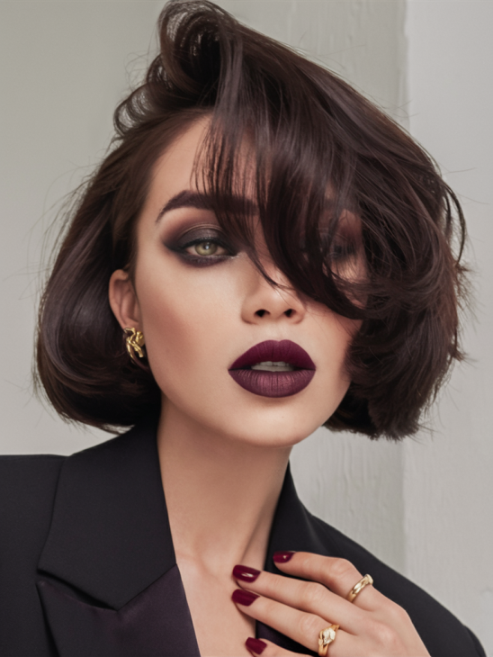 Winter Hair Color And Hairstyle Trends Bold Contrasts