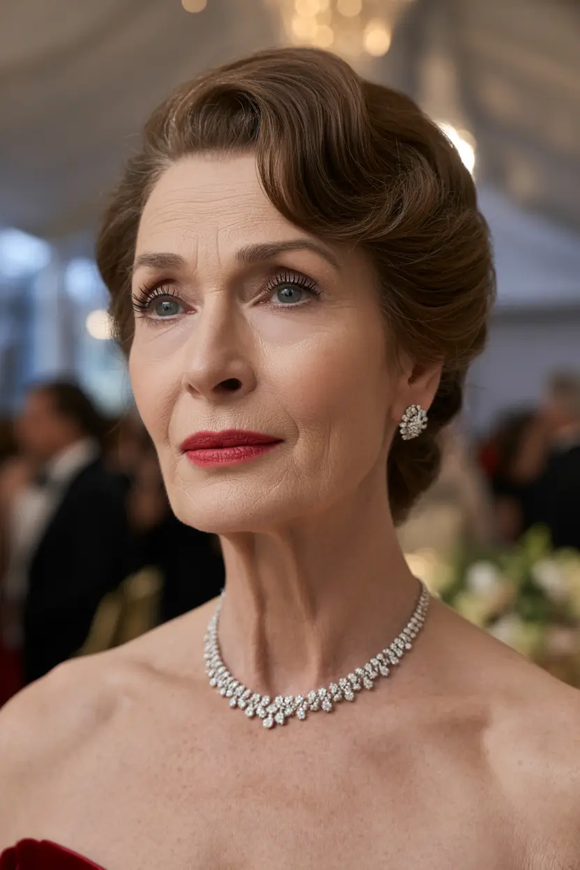 Fall hairstyles for women over 60 Formal Volume with Tapered Sides