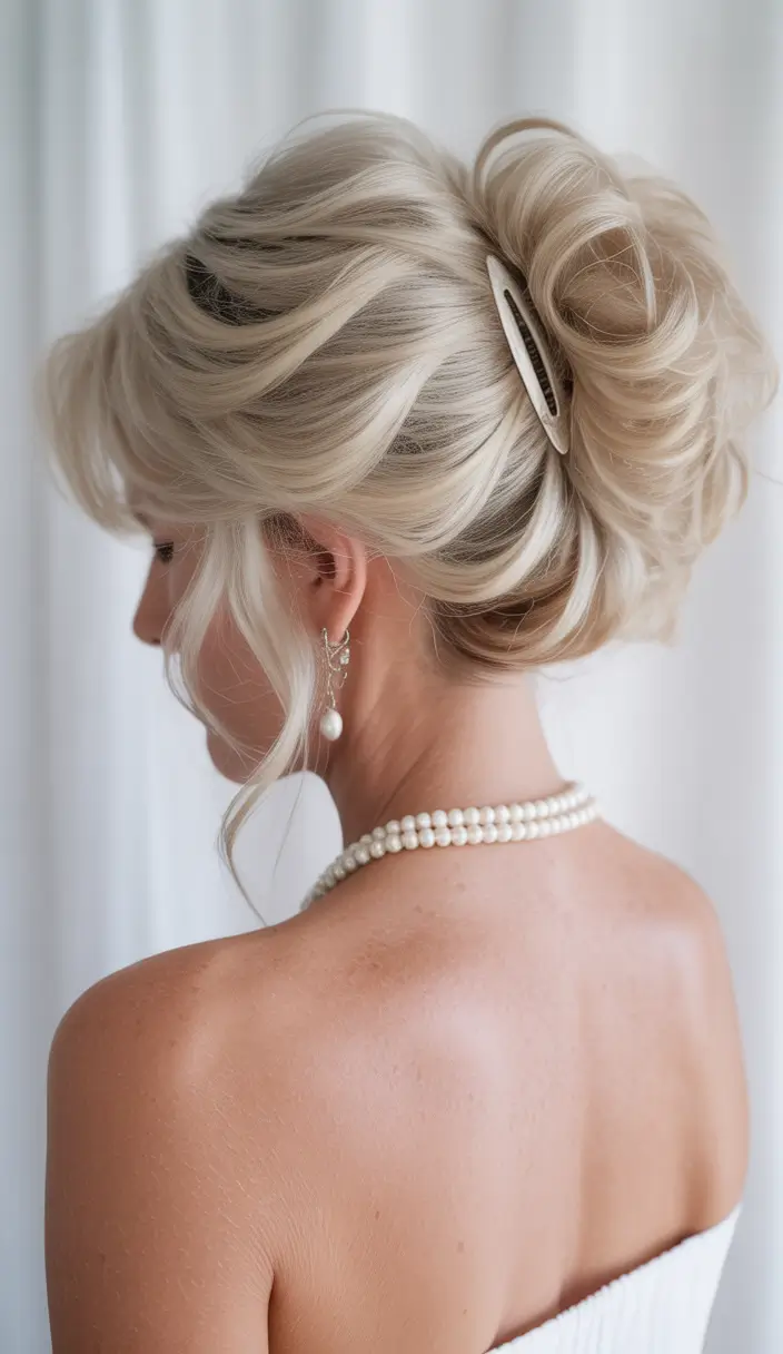 Fall hairstyles for women over 50+Messy Twist with Volume Clip