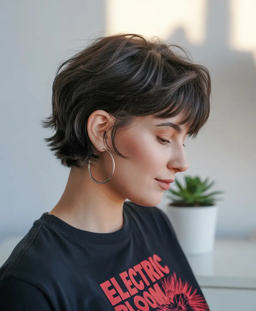 haircuts September 2025 Glossy Textured Shag with a Flirty Twist