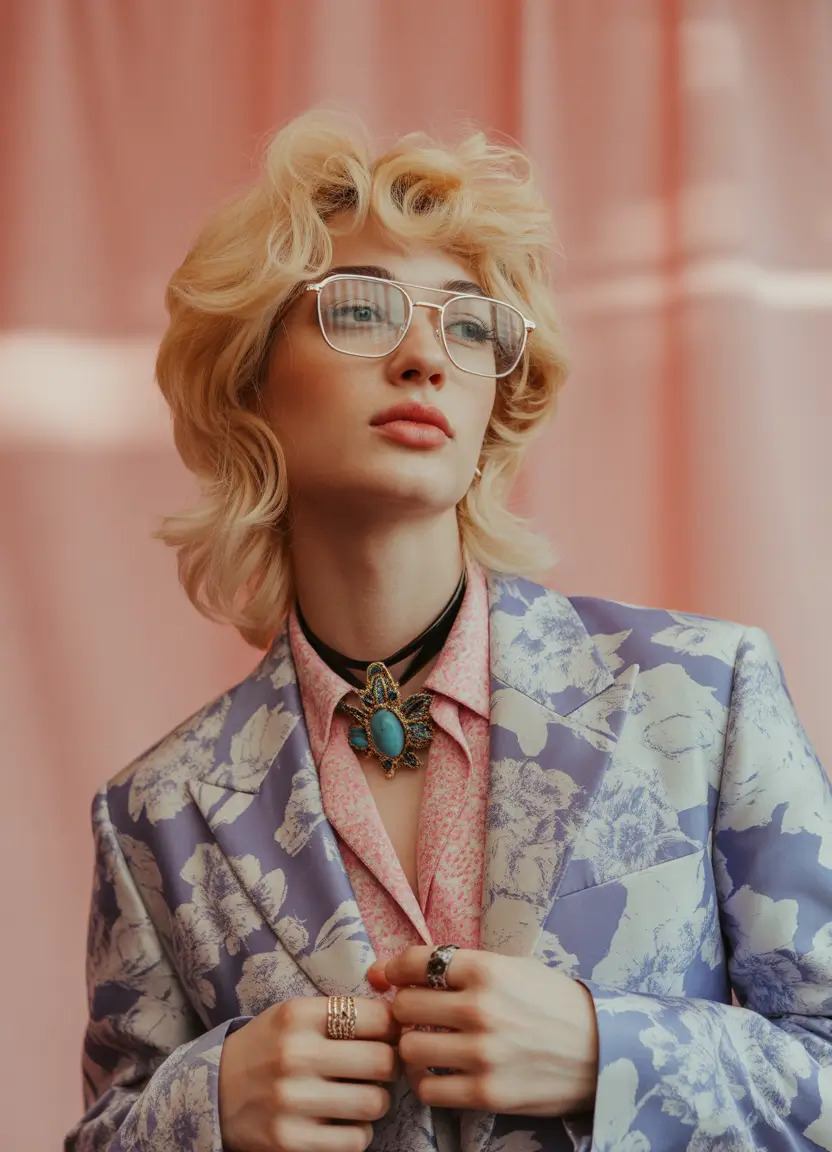 September hair color Feathered Layers in Buttery Champagne