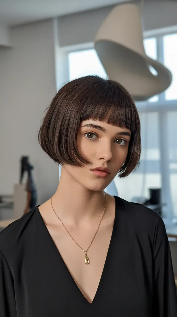 September hair color French Girl Bob in Deep Espresso
