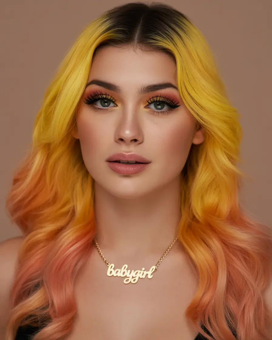 blondes low lights Sunset Dip-Dye Waves