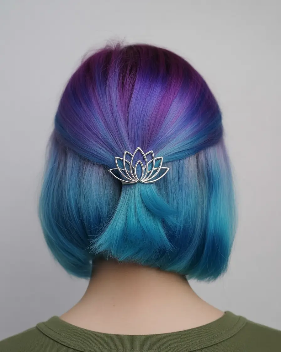 cute fall hair colors Twilight Bob with a Lotus Accent