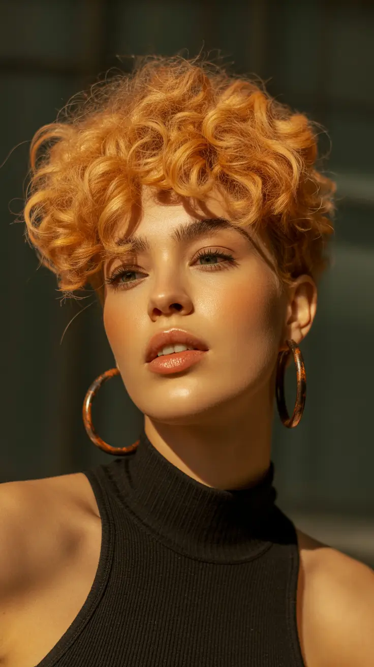 Fall hairstyle for medium hair Short Copper Curls That Command