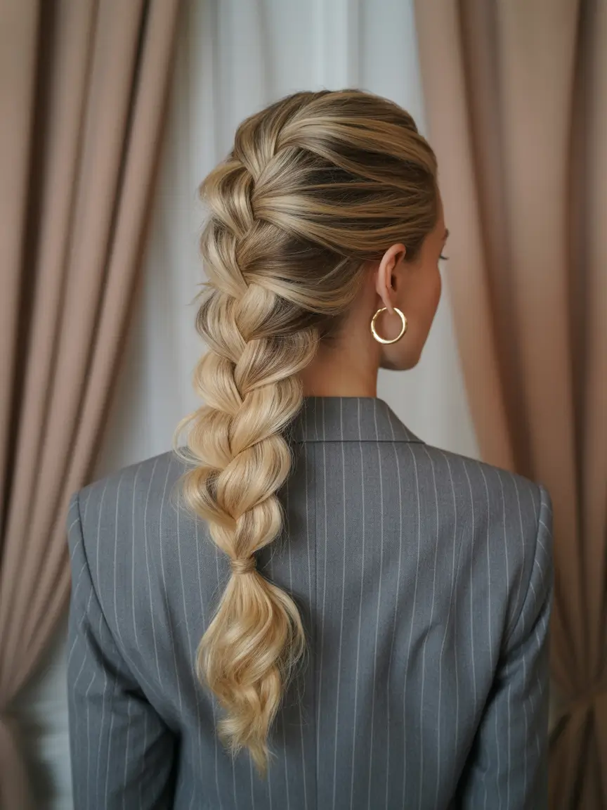 Fall hairstyle for medium hair Classic Braid Revival