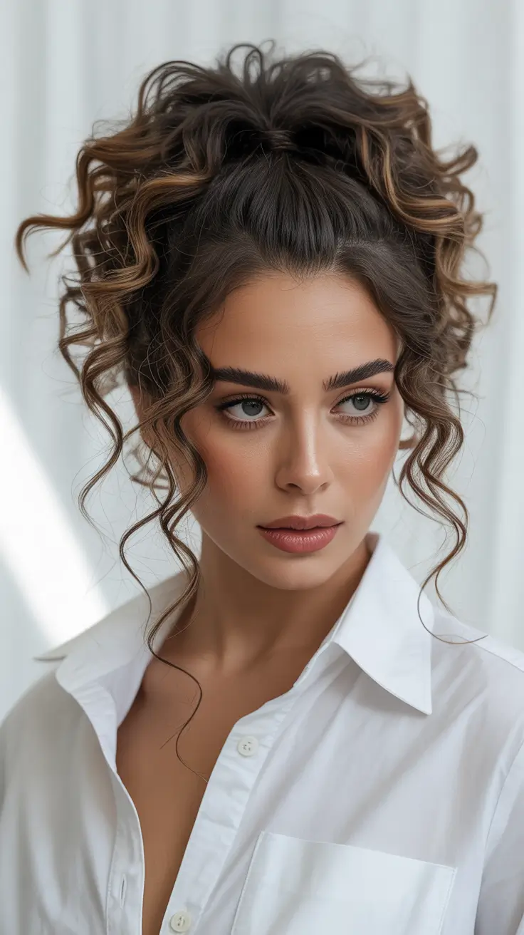 Fall hairstyle for medium hair High Volume Curls for a Bold Statement