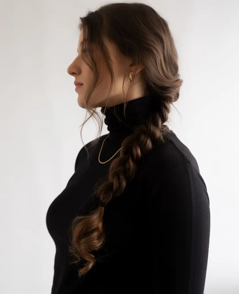 Fall braids hairstyle Loose Side Braid with Romantic Curls