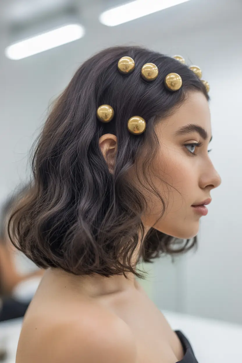 fall hairstyle short hair Gold Orb Wavy Bob