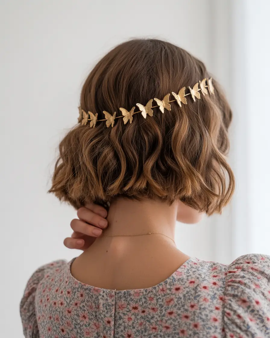 fall hairstyle short hair Butterfly Halo Bob