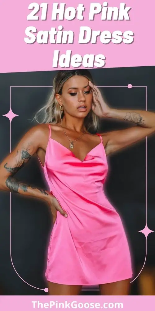 21 Hot Pink Satin Dresses - To Try In 2022
