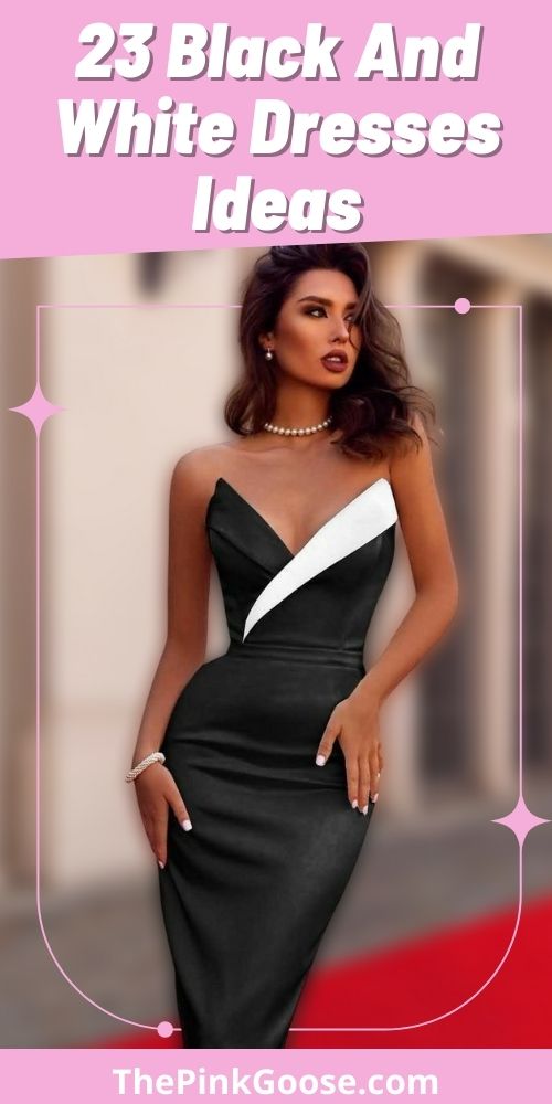 23 Gorgeous Black and White Dresses