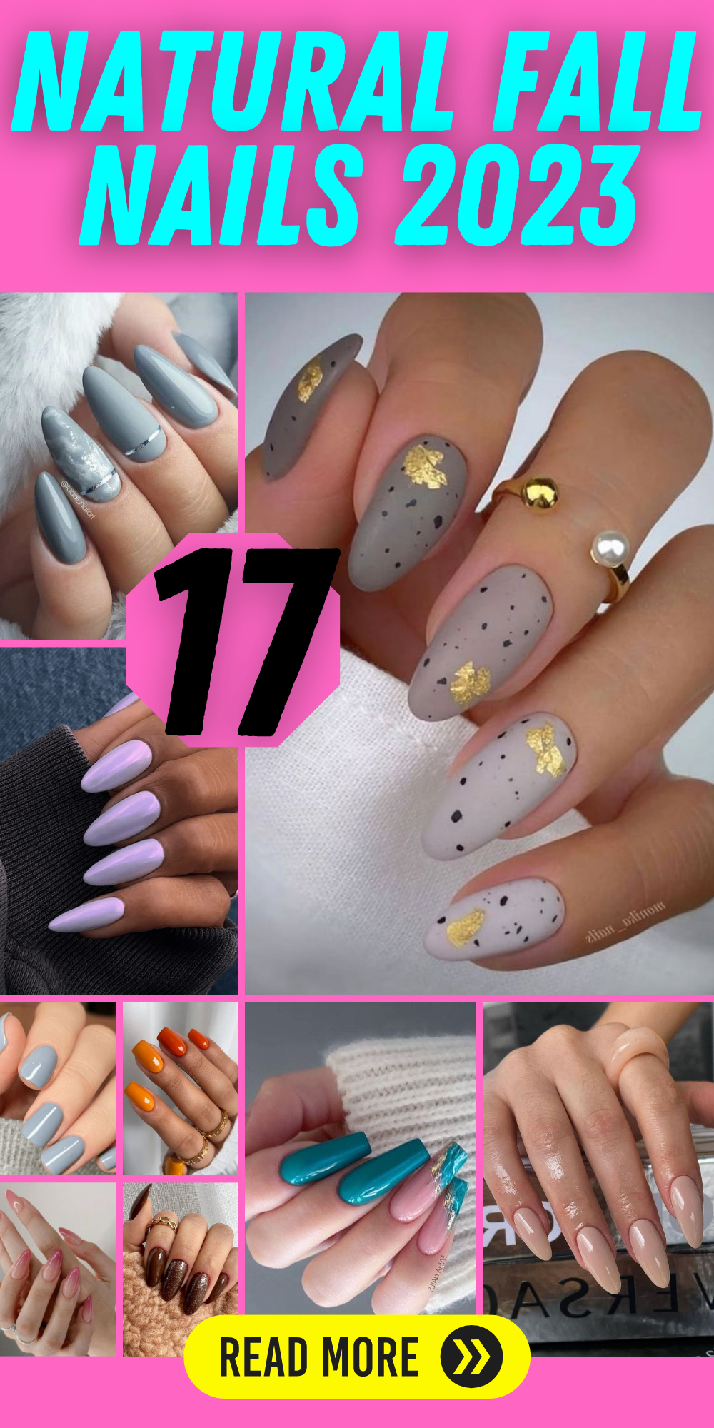 17 Gorgeous Natural Monochrome Fall Nail Ideas for 2023 - thepinkgoose.com