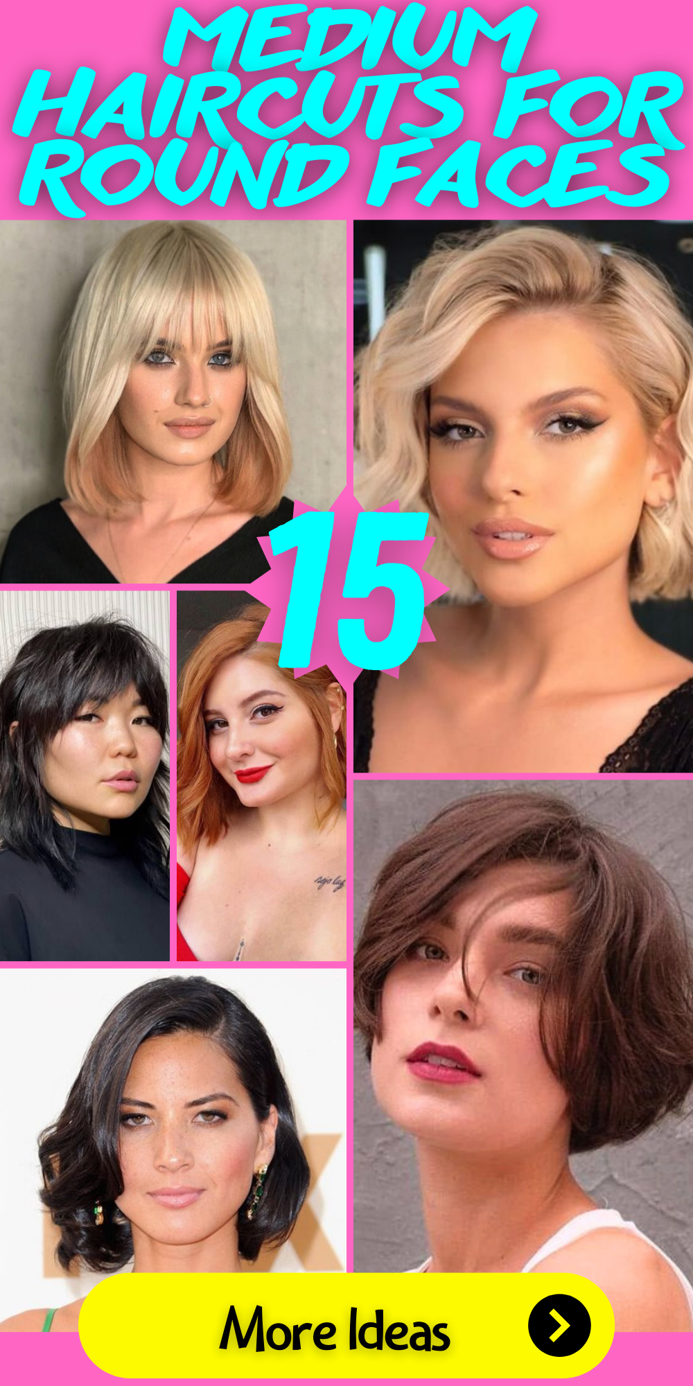 15 Flattering Medium Haircuts for Round Faces: Enhance Your Features ...