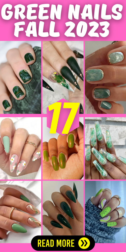17 Gorgeous Green Nail Ideas for Fall 2023 - thepinkgoose.com