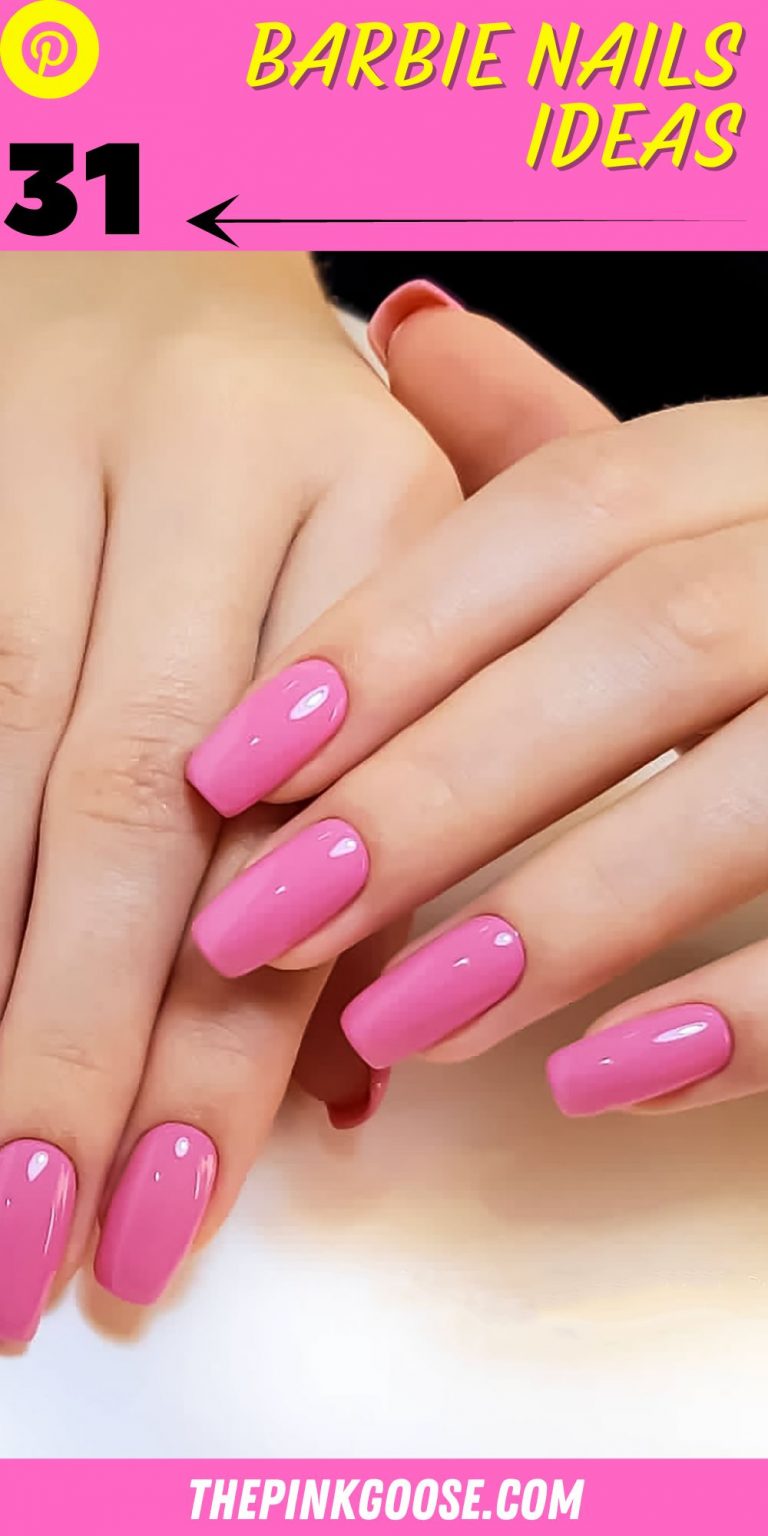 Barbie Pink Glam: Rock the Hottest Pink Shades with Short and Long Acrylic Nails and Design