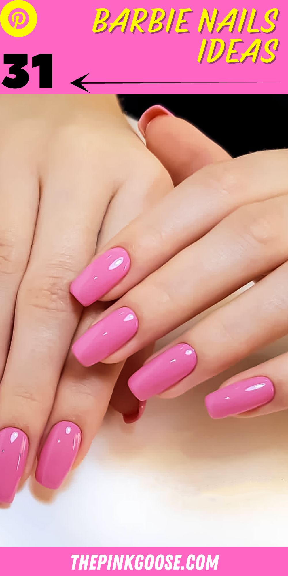 Barbie Pink Glam: Rock the Hottest Pink Shades with Short and Long Acrylic Nails and Design