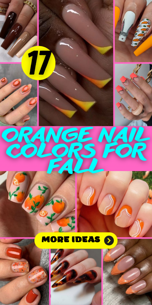 17 Gorgeous Orange Nail Colors for Fall - thepinkgoose.com