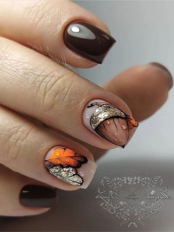 17 Gorgeous Fall French Square Nails Ideas