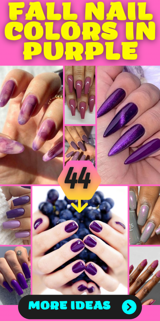 17 Stunning Plain Fall Nail Colors in Purple