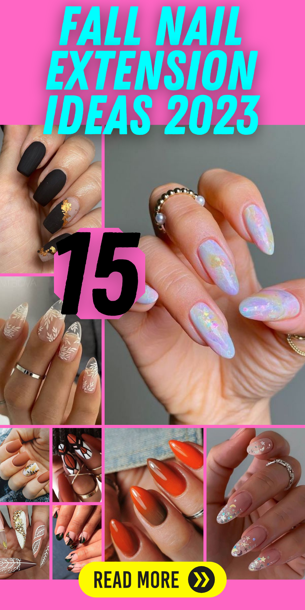 15 Captivating Fall Nail Extension Ideas for 2023 - thepinkgoose.com