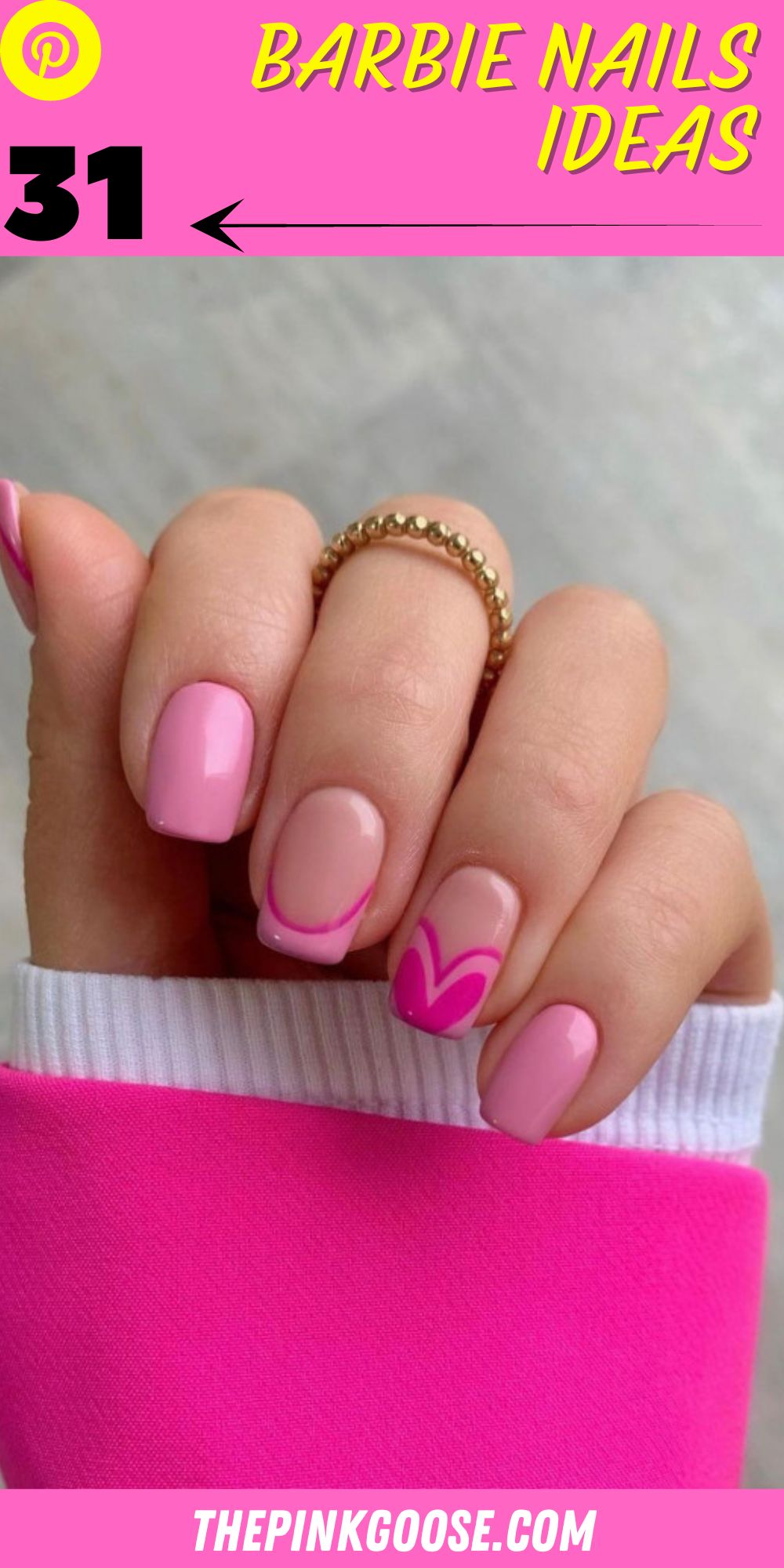 Barbie Pink Glam: Rock the Hottest Pink Shades with Short and Long Acrylic Nails and Design