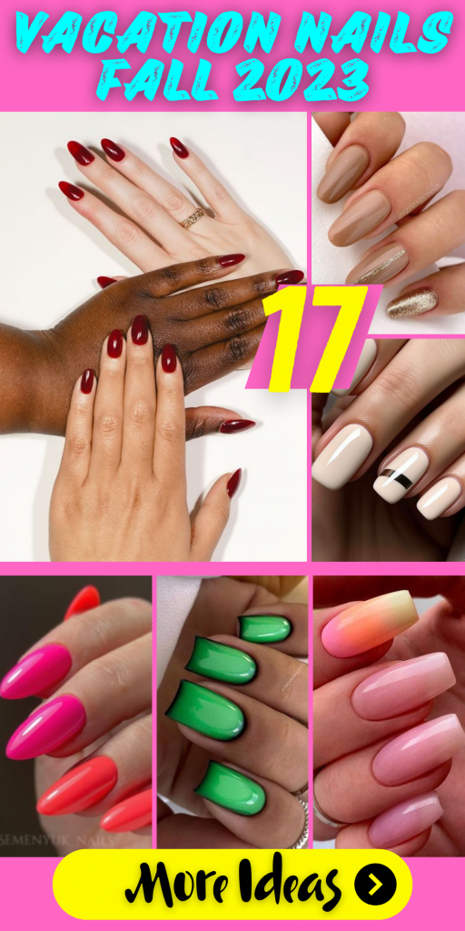 17 Stylish Monochrome Vacation Nails for Fall 2023 - thepinkgoose.com