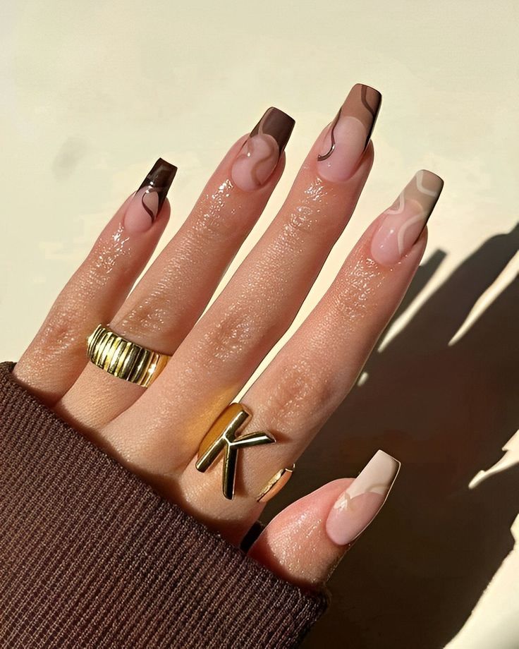 17 Gorgeous Fall Nail Ideas for Square Shape Nails