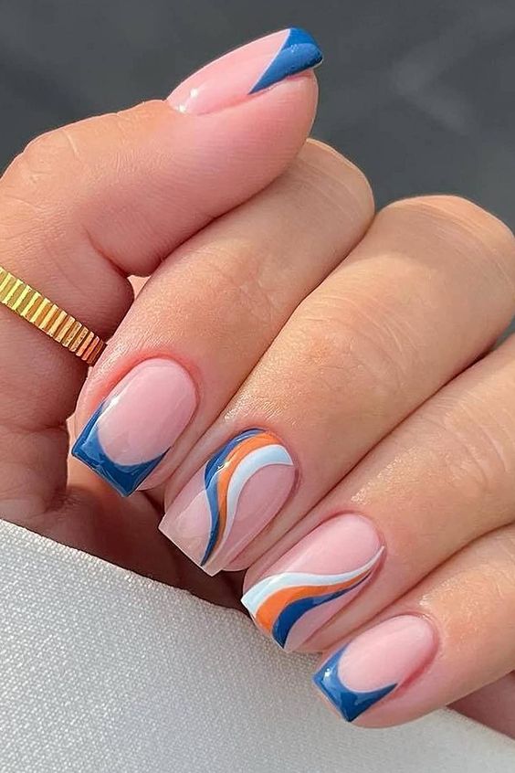 17 Gorgeous Fall French Square Nails Ideas